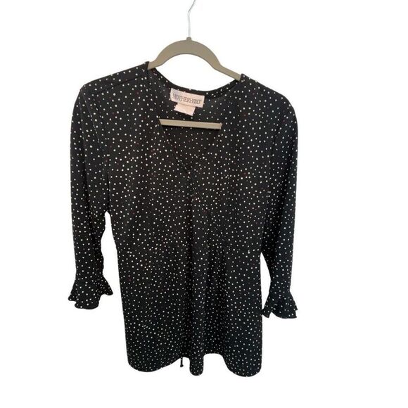 Motherhood black blouse white polka dots - Picture 11 of 11